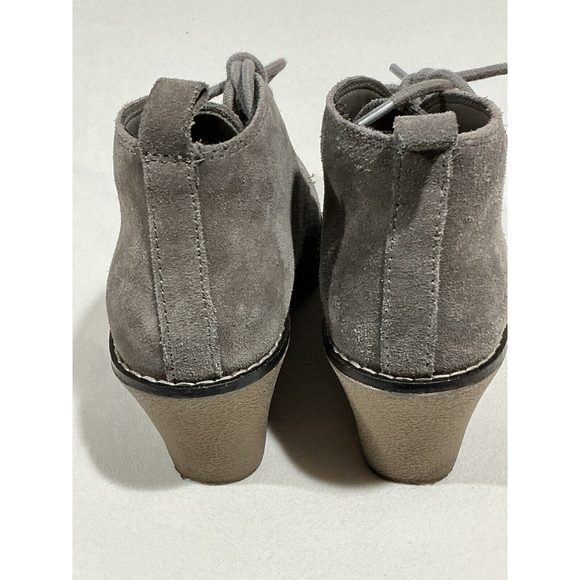 Womans White Mountain Lambert Taupe 6m Lace Up Wedge Shoe Bootie - Picture 5 of 8